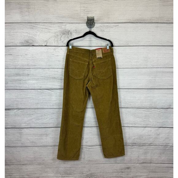 Levi's Women's Low Pro Tan Mid-Rise Corduroy Straight Leg Pants Size 30 - Picture 6 of 7
